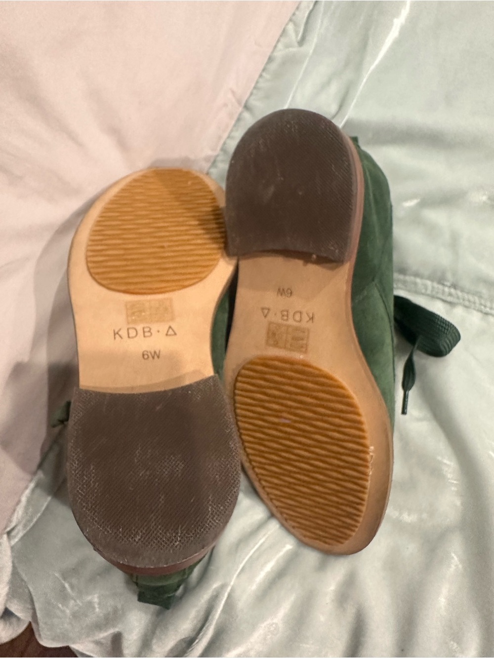 Kelsi Dagger Forest Green Suede Lace-Up Ankle Boots - Picture 3 of 5